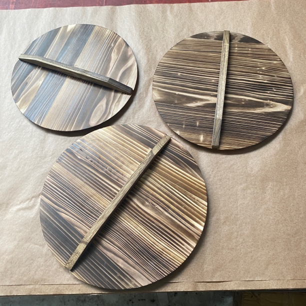 杉木锅盖圆形炒锅锅盖家用老式加厚实木木头农村大锅盖水缸盖包邮