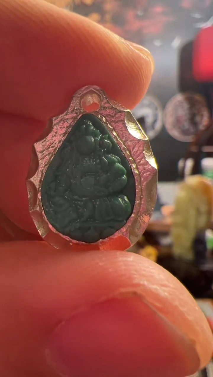 【闪购商品】绿松石.未镶嵌29号绿松石黄财神吊坠15*20 YLP