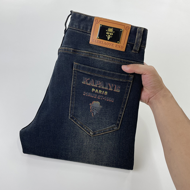 6609  秋冬牛仔裤常规款高品质修身小直筒男裤男士显高牛仔裤男