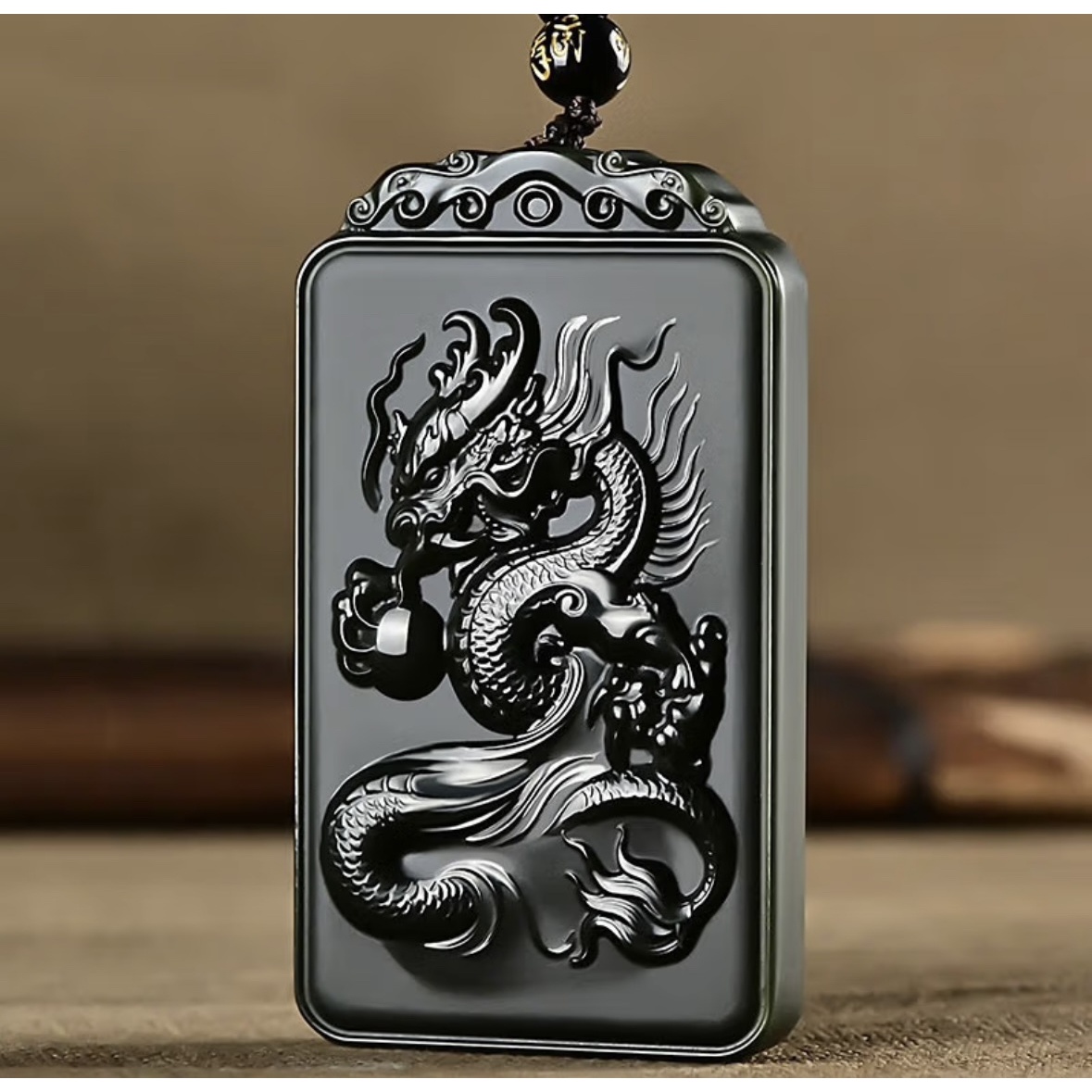 和田玉青玉细料龙行天下龙牌玉牌男女款玉坠玉吊坠