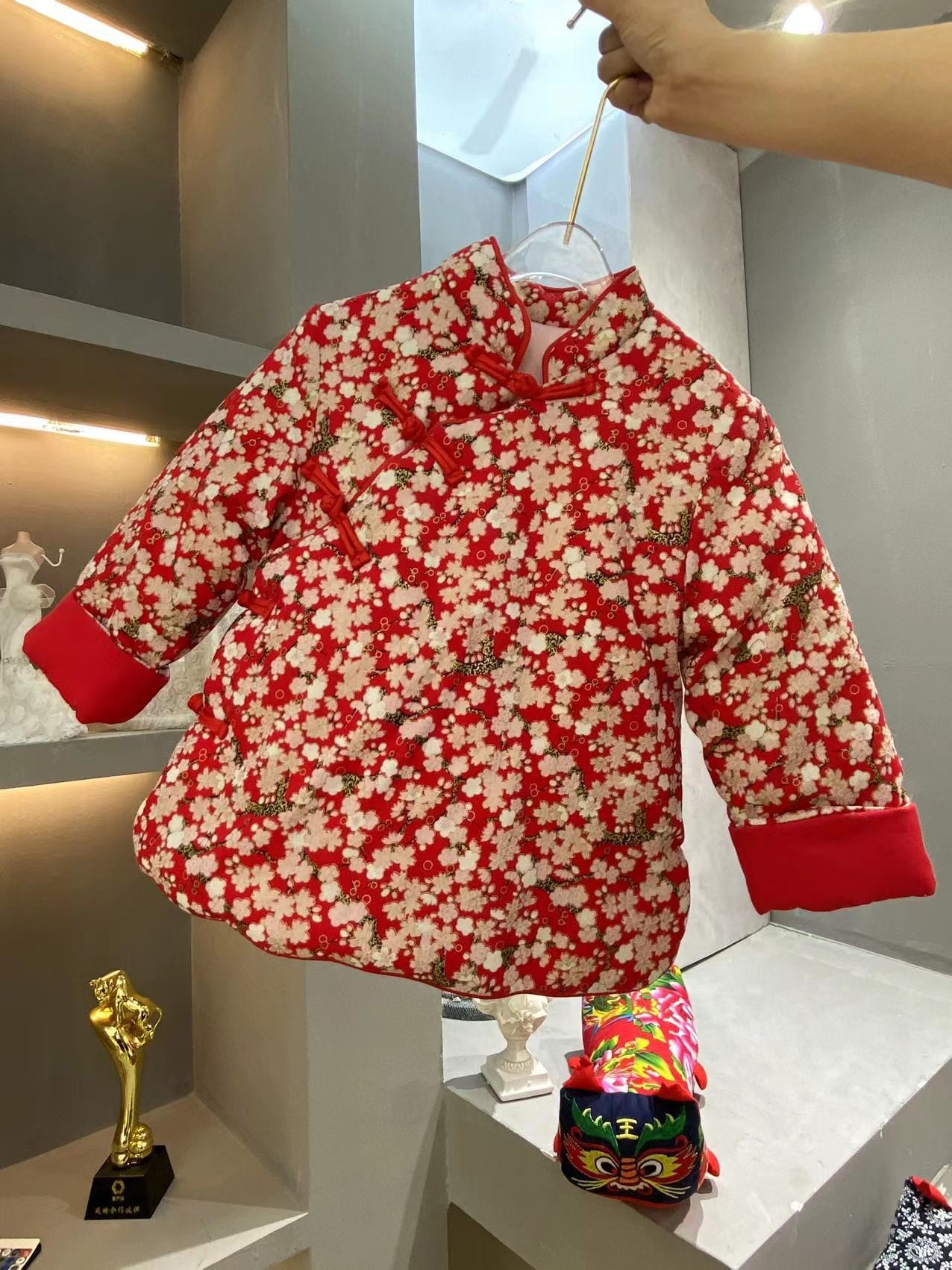 儿童棉花袄唐装旗袍风拜年服中国风棉花袄棉内胆棉服