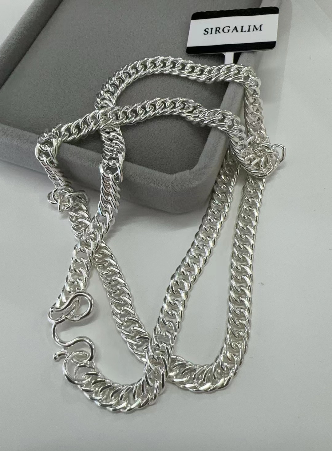 链子足银 SIRGALIM银饰  经典平面链子  男女同款中号 50公分