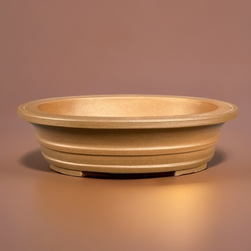 宜兴紫砂飘口椭圆手工盆景盆