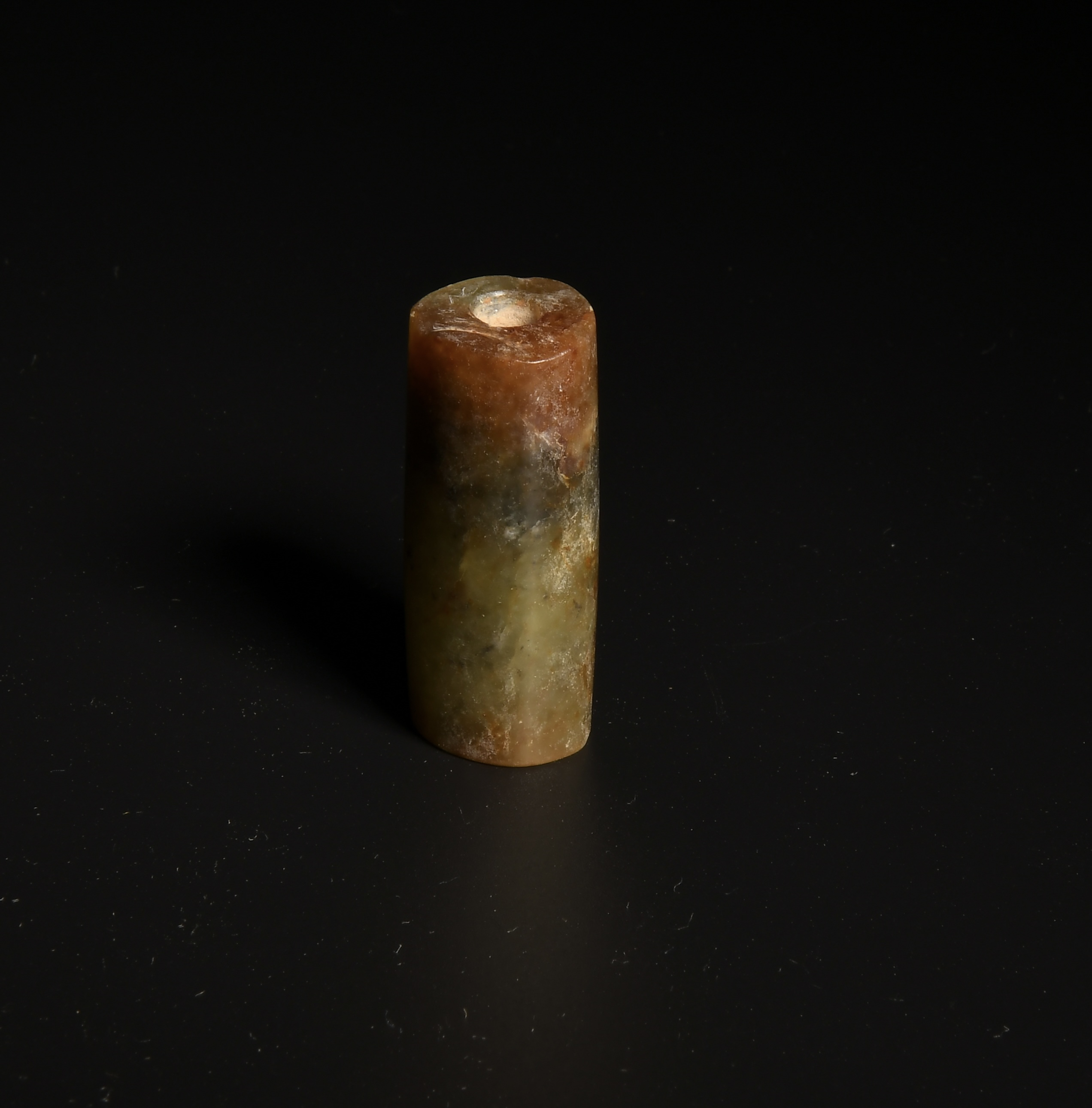 diy玉勒子实心翎管挂件古老沧桑