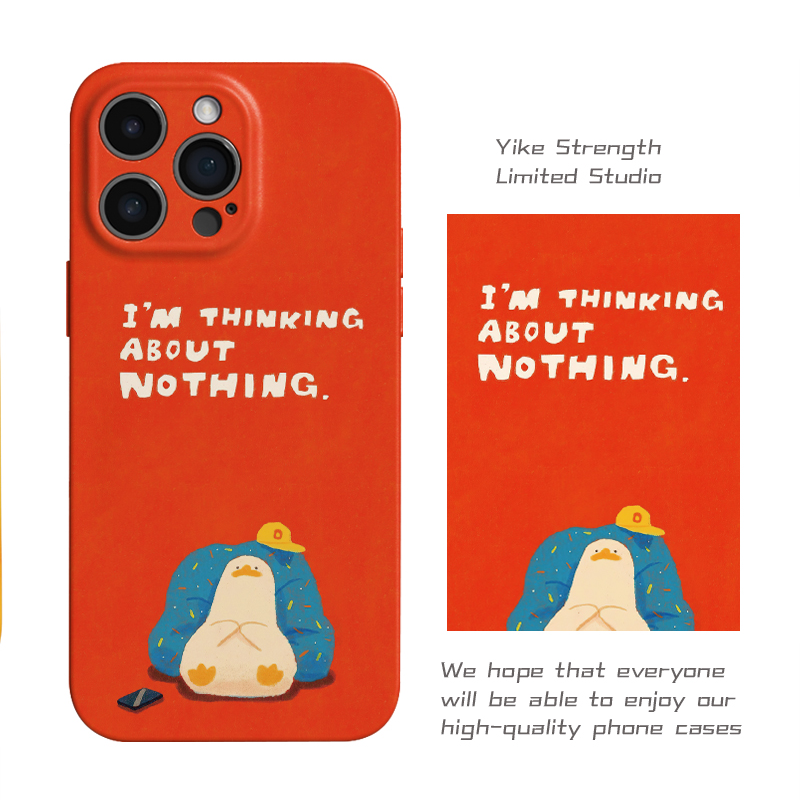 躺平鸭菲林壳进口适用iphone苹果13pro1614/可爱手机壳VIVO华为