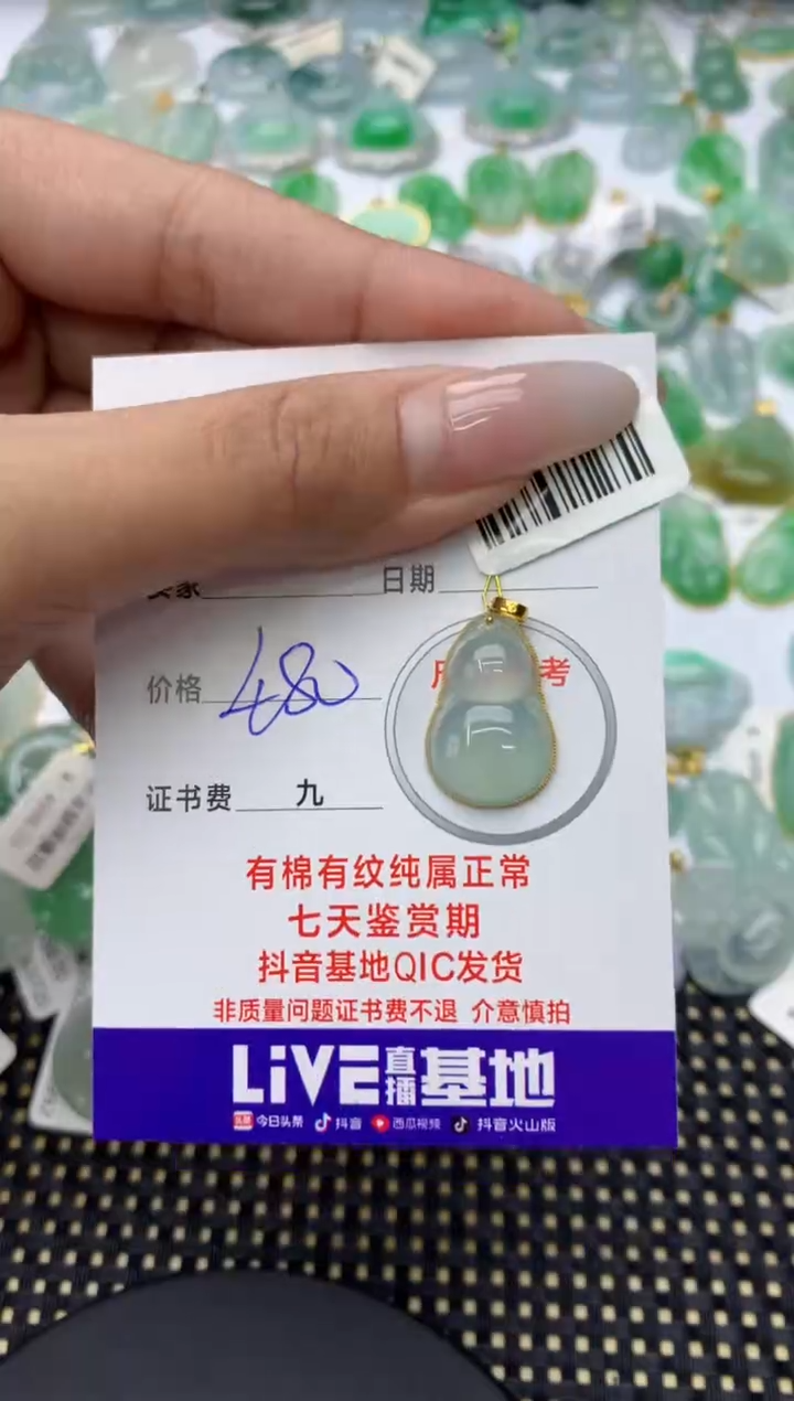 【闪购商品】翡翠颈饰18K金镶嵌11111111