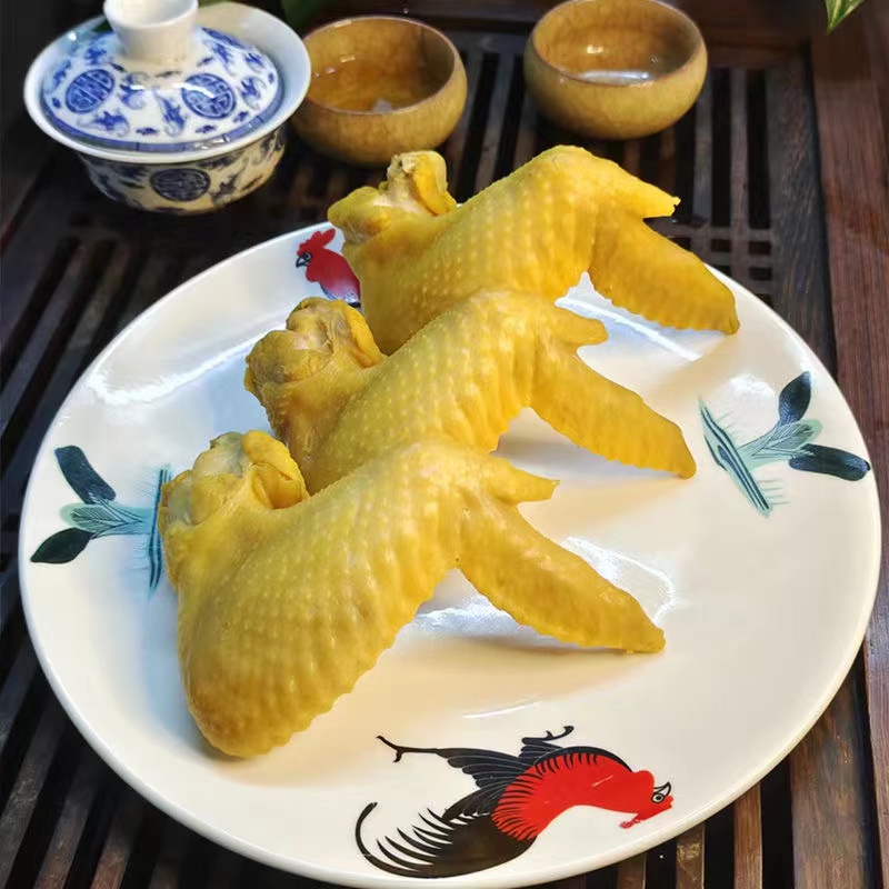 脆皮盐焗老鸡翅整翅500g皮脆肉香入味紧实有嚼劲