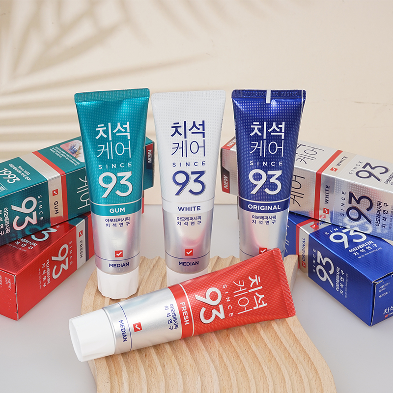 【4支装】韩国 median麦迪安93牙膏 120g/支