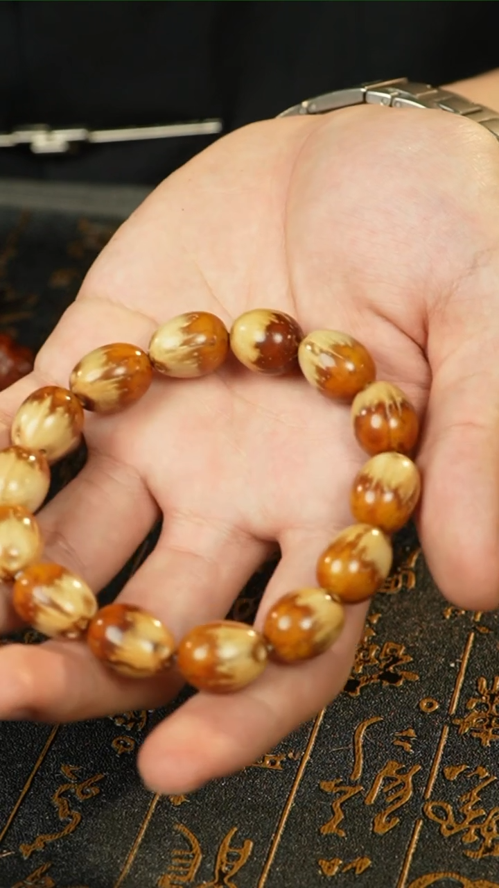 招财紫金鼠熊猫枣珠手串