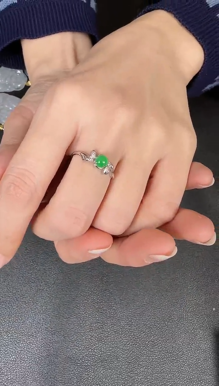 【闪购商品】翡翠戒指18K金镶嵌Z55 多样性发一件