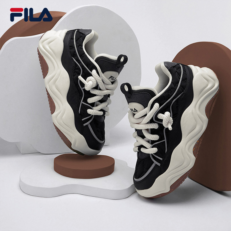 Fila/斐乐男士流沙鞋秋冬复古摩登软底舒适增高面包鞋F12M341202F