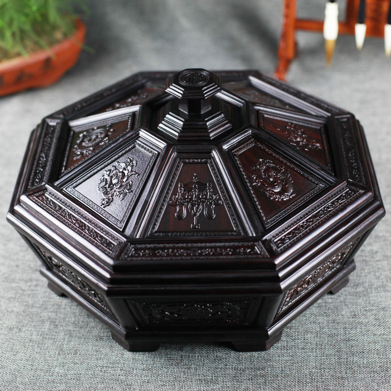 大叶紫檀干果盒文玩盒摆件 库存大福利