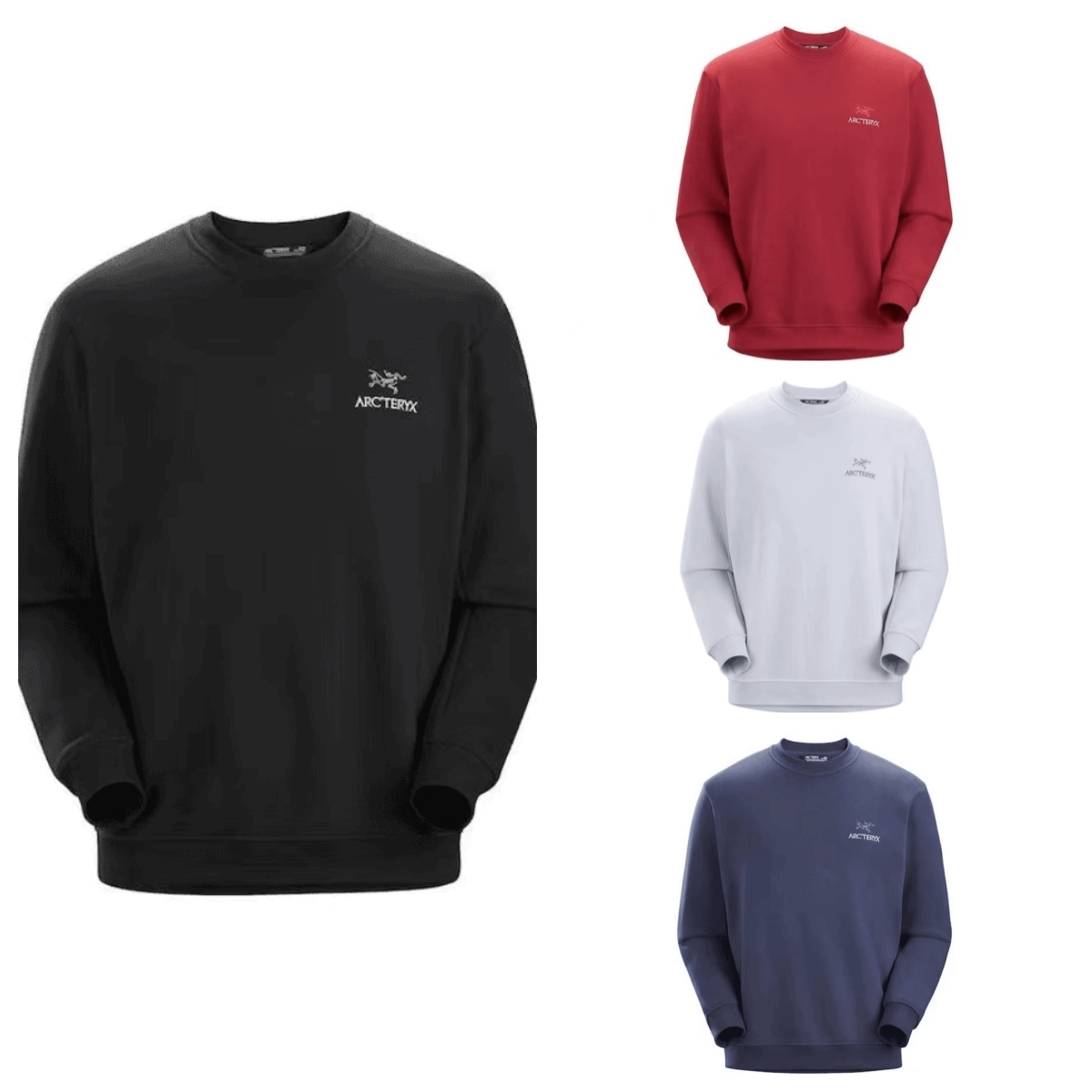 ARC'TERYX/始祖鸟EMBLEM FLEECE CREW休闲刺绣户外抓绒保暖卫衣