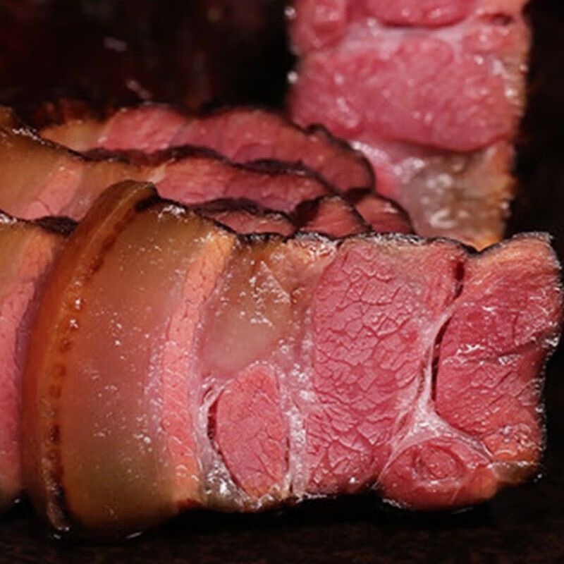 【4斤前夹雪花肉】湖北恩施土家柴火烟熏腊味精品腊肉赠品见详情页 