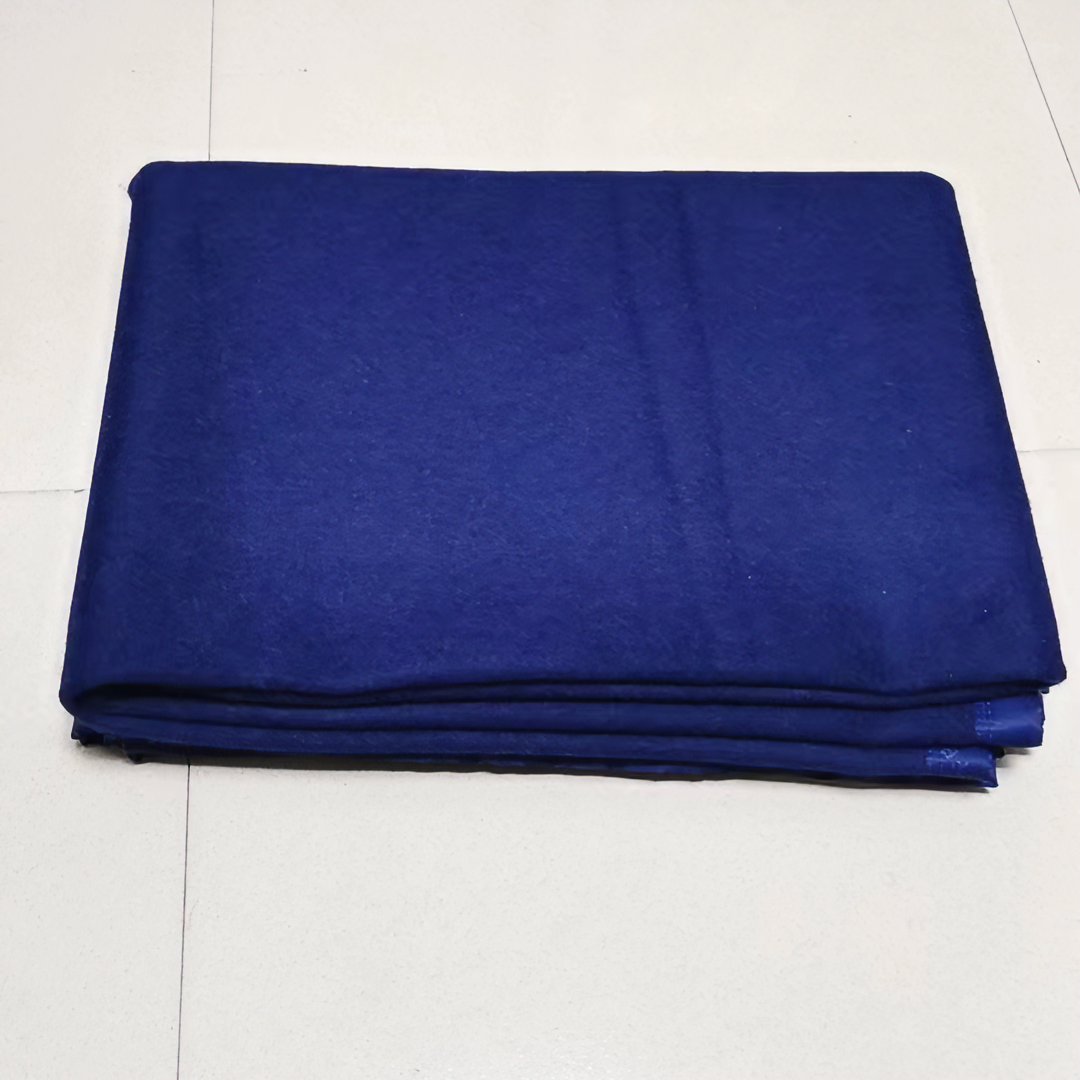 蓝色毛毯秋冬保暖60%羊毛毯防静电柔和御寒床上用品户外野营家用