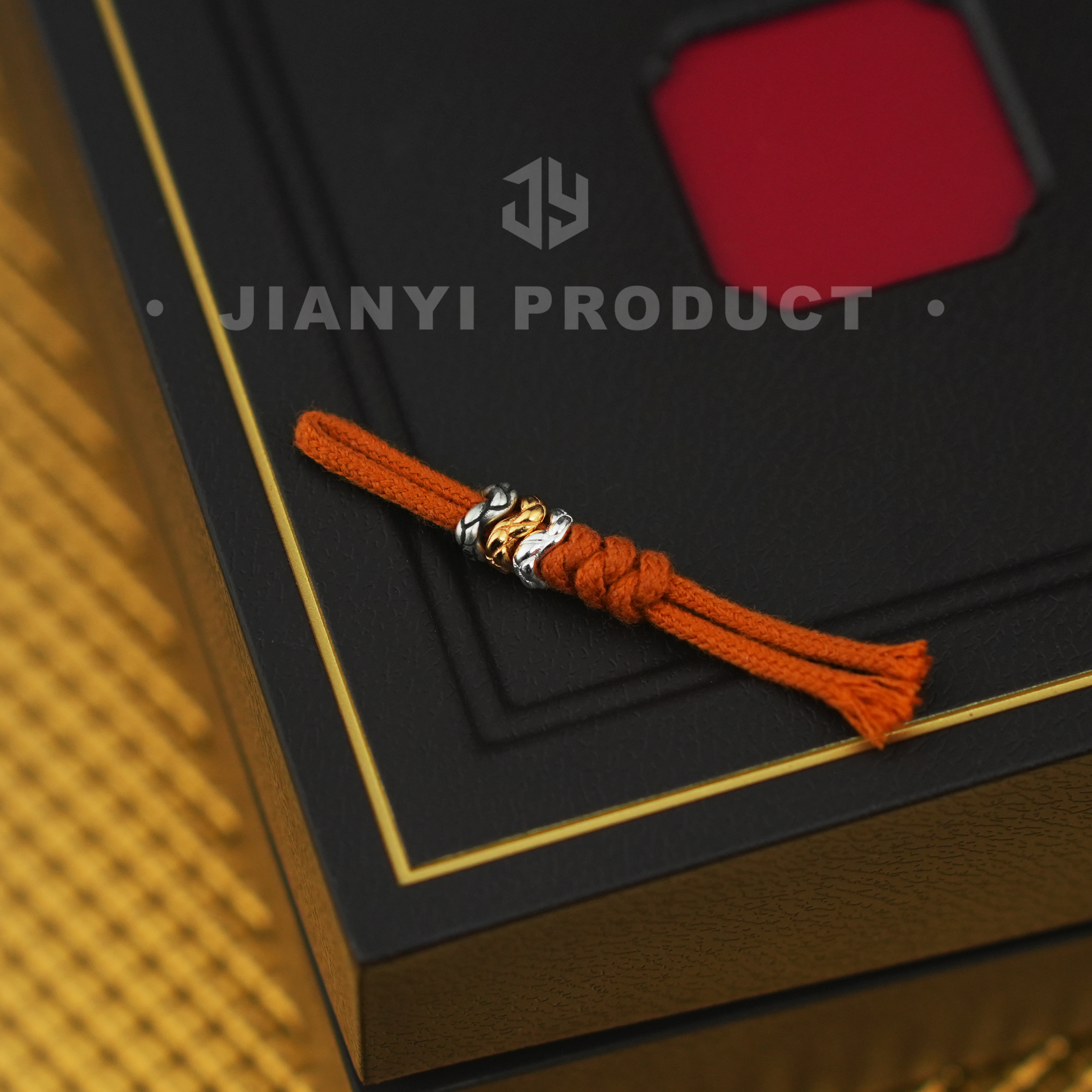 925银银制品 【见一文玩】精工三色蛇结金刚结线束文玩配饰 JY117