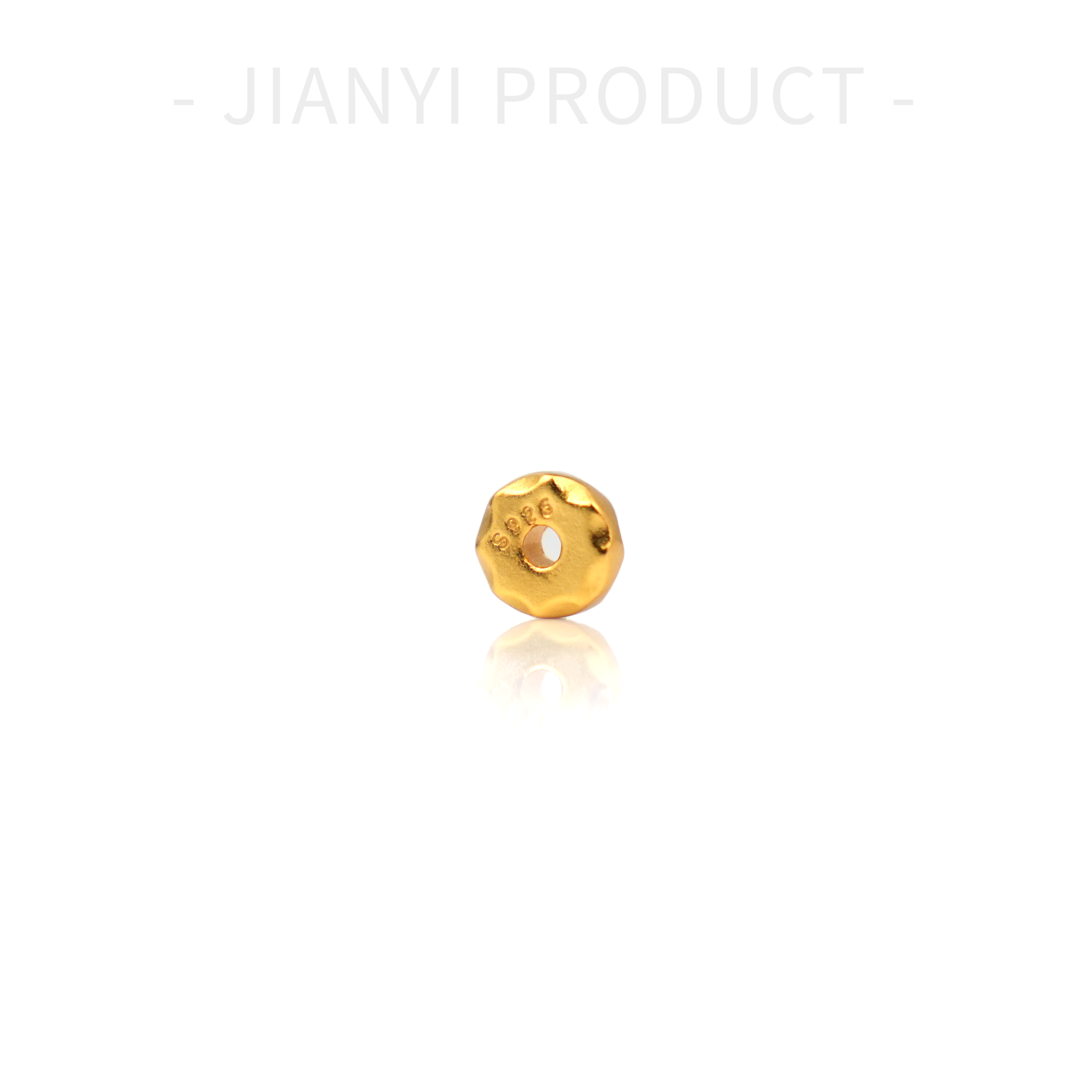 925银银制品 【见一文玩】无相经典隔片直切卡环文玩配饰 JY042