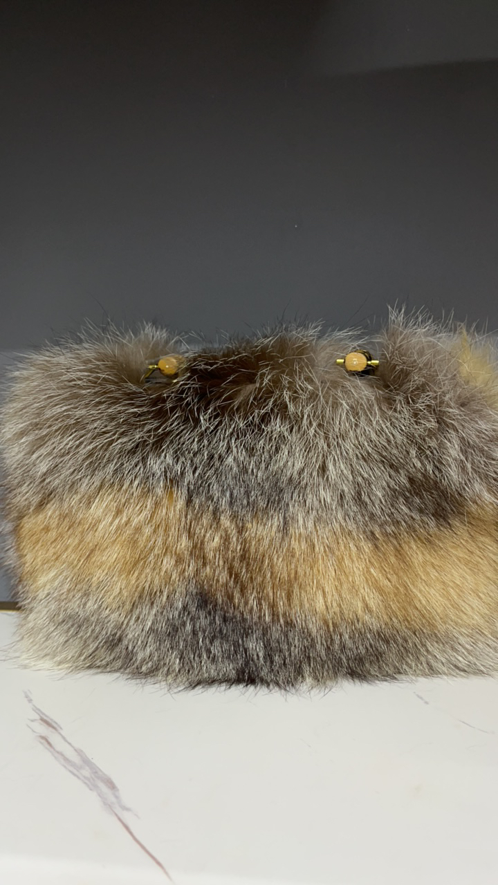 金岛狐本色毛毛包包可手提单肩斜挎包手工日式