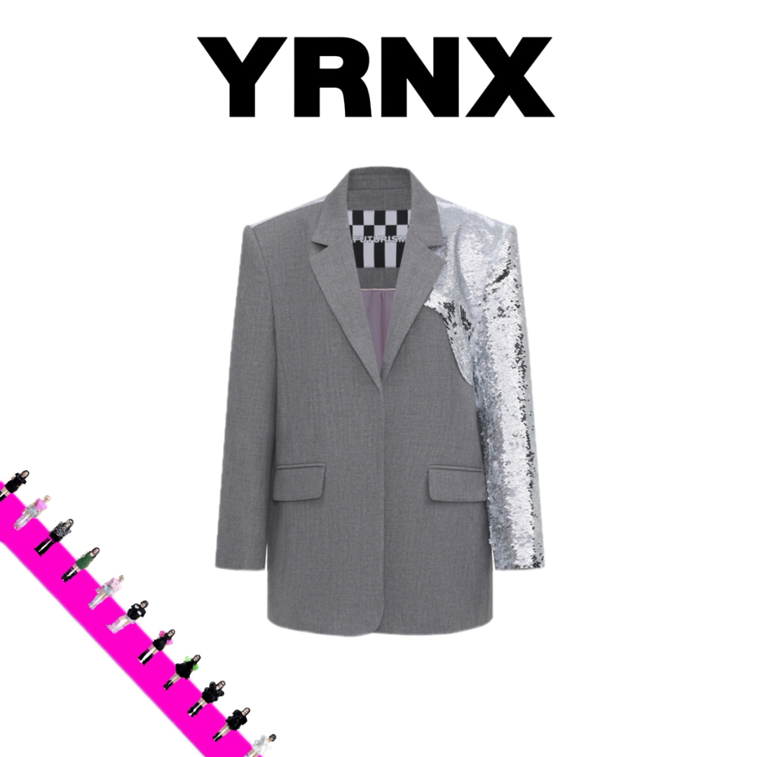 YRNX伊然納暄【半壁江山】高奢气质时尚原创设计师亮片西服