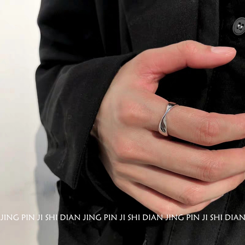 铜合金戒指 小众设计莫比乌斯开口可调节简约百搭个性冷淡风男女