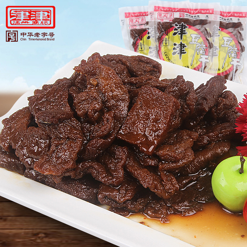 津津豆腐干豆干苏州卤汁豆腐干老字号豆腐干零食产地传统90克每袋
