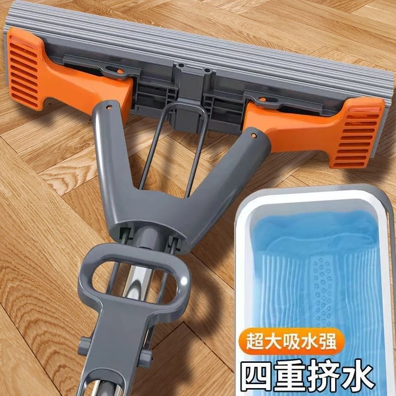 新款海绵拖把家用免手洗加大加厚卫生间拖地一拖净懒人家用加粗杆