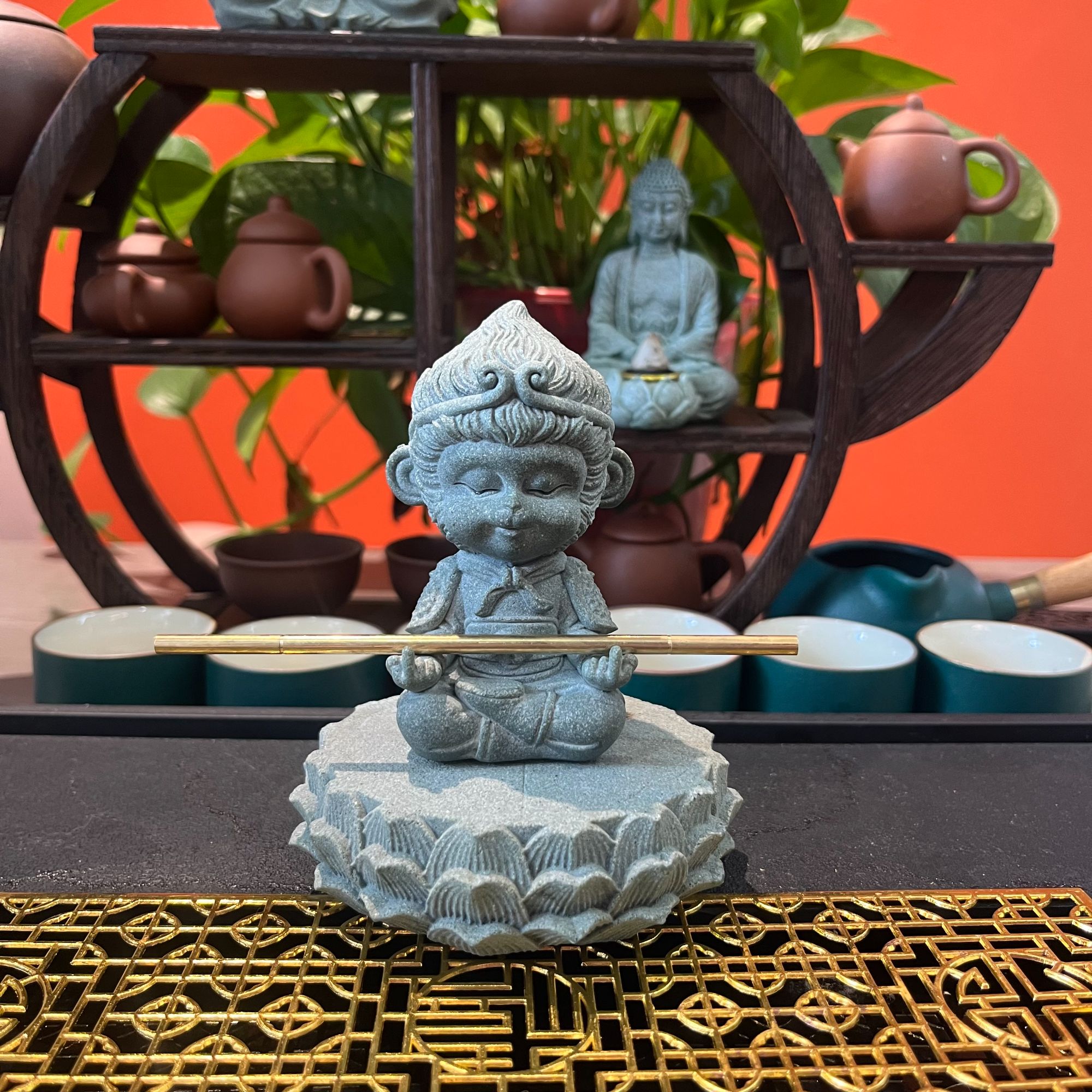 鱼缸造景 孙悟空同款 茶宠摆件叛逆悟空斗战圣佛大圣摆件禅意悟空
