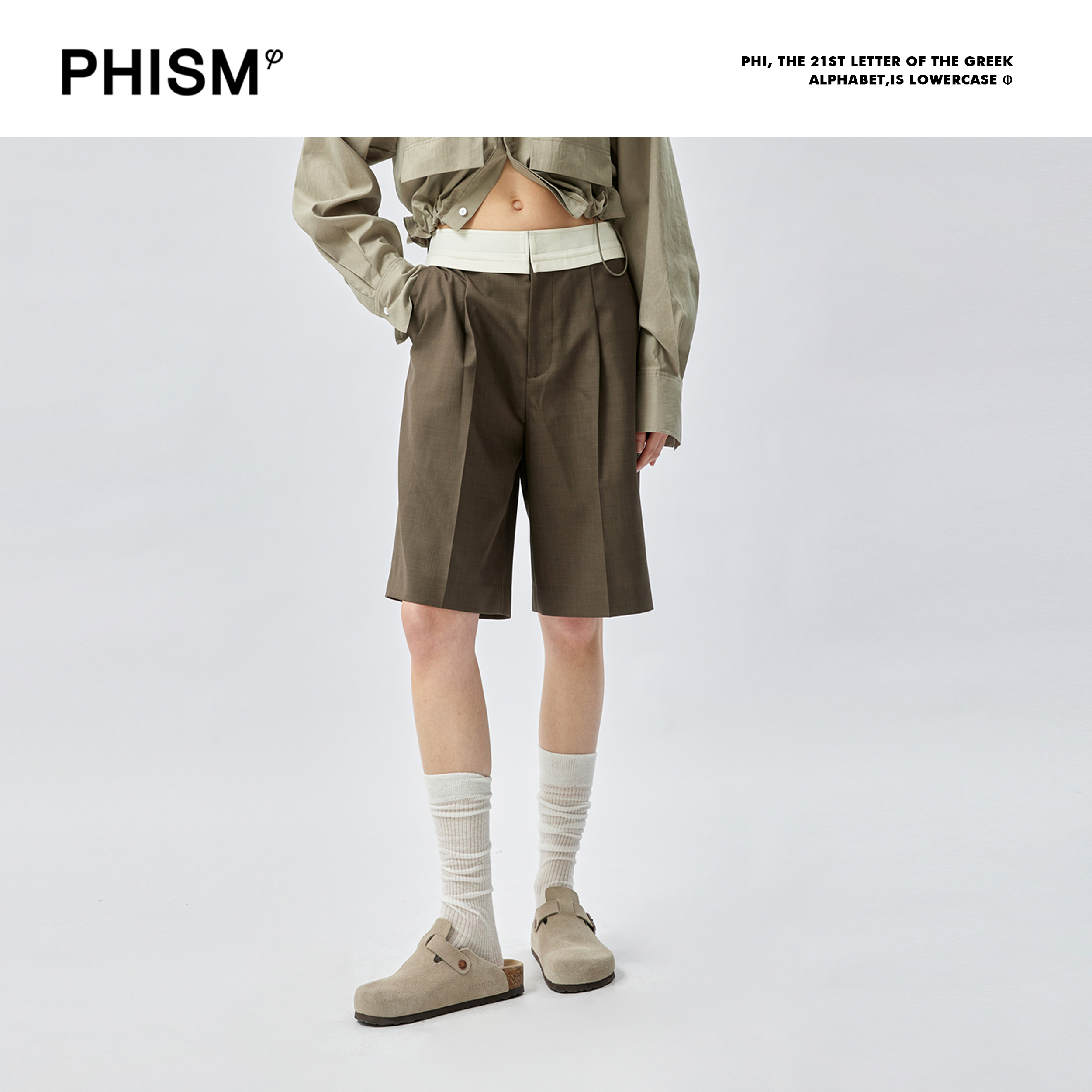 PHISM/PHISM24年春夏新款休闲直通短裤宽松988P08