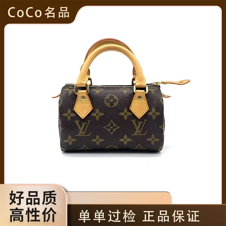 99新 LouisVuitton/路易威登 【M】Speedymini时尚手拿单肩包中古