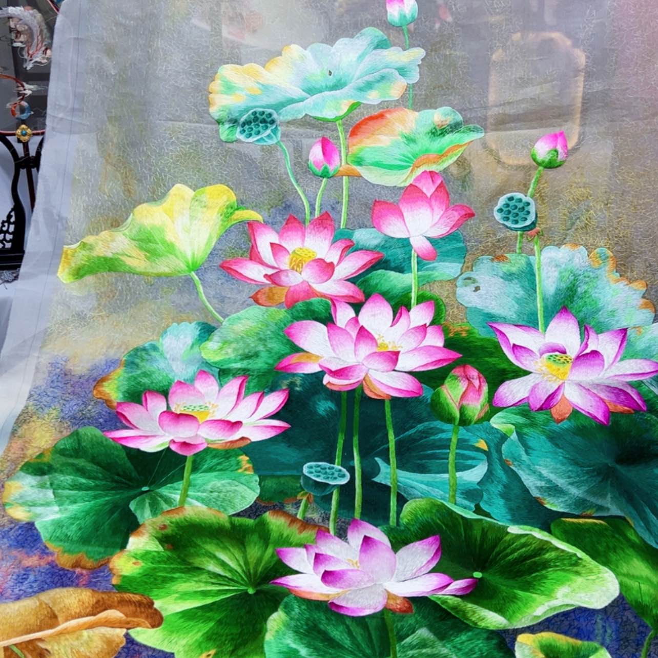 【闪购商品】桑蚕丝织绣猫****?