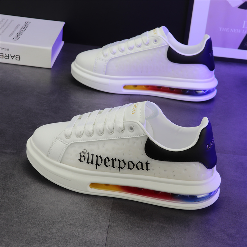 高颜值男鞋2023新款男式百搭休闲鞋秋季透气小白鞋子男女运动板鞋