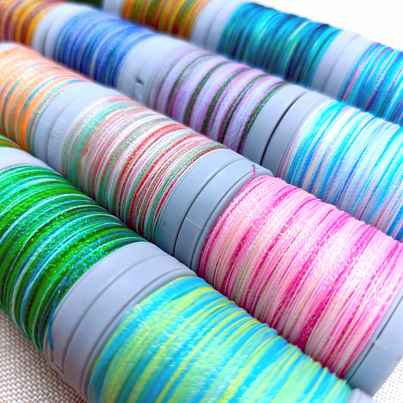 高端0.3星空段染蜡线手工编织线材圆蜡线手绳手链黄金饰品串珠线