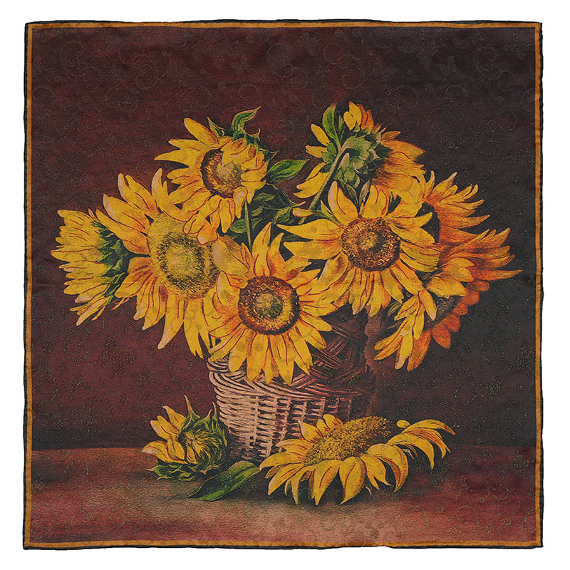 彩皮【向阳而生】53*53系列香云纱桑蚕丝丝巾气质高级感围巾大方