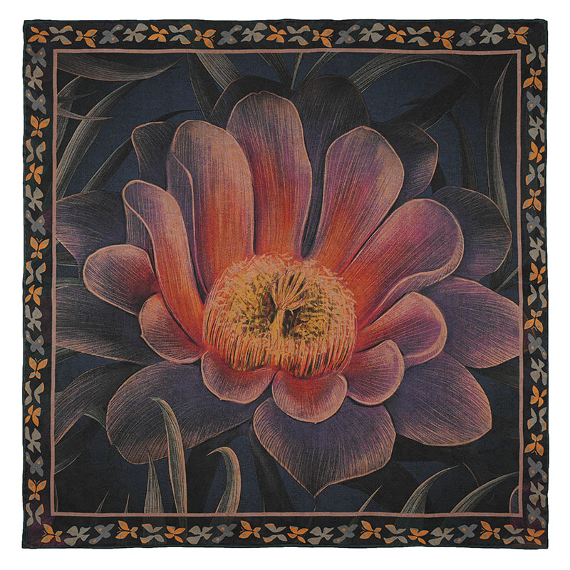 绞罗【向阳而生】53*53系列香云纱桑蚕丝丝巾气质高级感围巾深色系