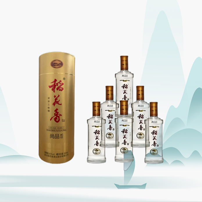稻花香稻花香  尚品贰坊  纯粮食酿造  固态法白酒 42度500ml