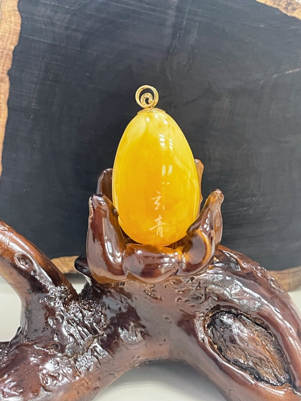 合金珐琅吊坠 玄青设计·私人订制· 吊坠 （一物一主）黄色·气质