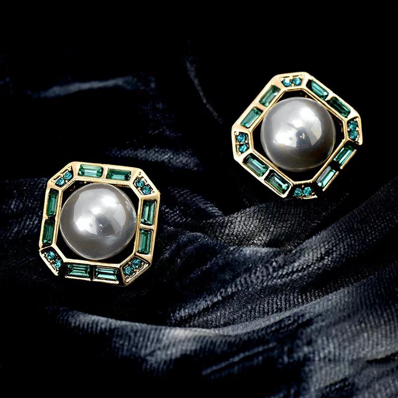 铜合金耳饰 【海阔天空】法式欧美时尚气质精致宫廷风-671