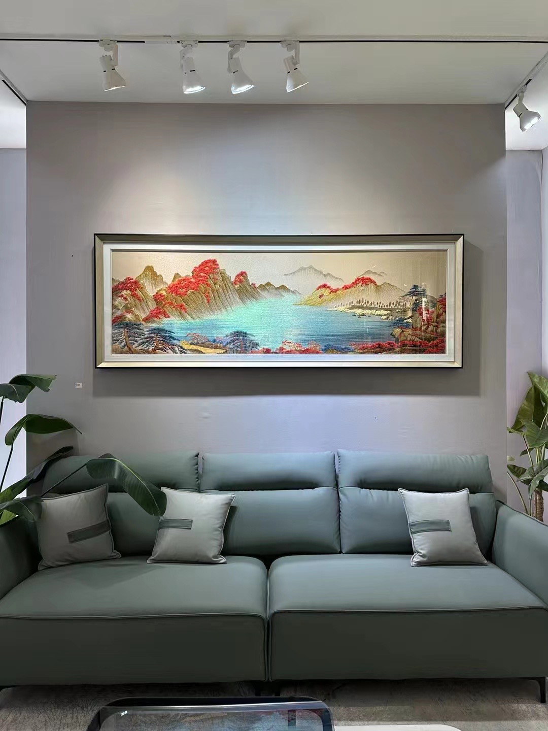 【鸿运当头】高端刺绣织锦秀沙飞客厅背景挂画客厅装饰