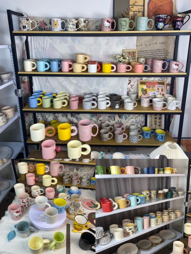 （001-200）陶瓷马克杯（两个）咖啡杯情侣杯咖啡牛奶早餐杯微瑕