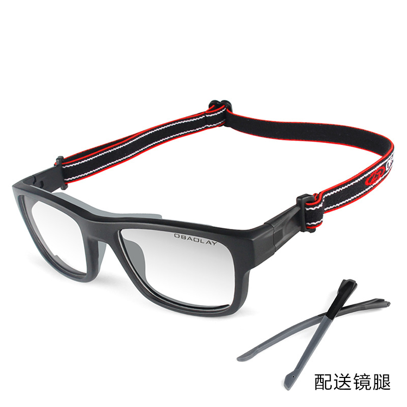 （品质）OPOLLY防撞专用篮球眼镜 头戴护目镜 两用户外运动眼镜近