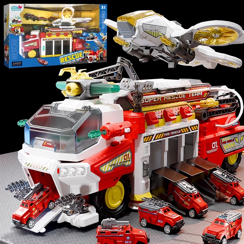 【新疆本地仓】山姆同款多功能声光竞速消防救援警车儿童男孩玩具