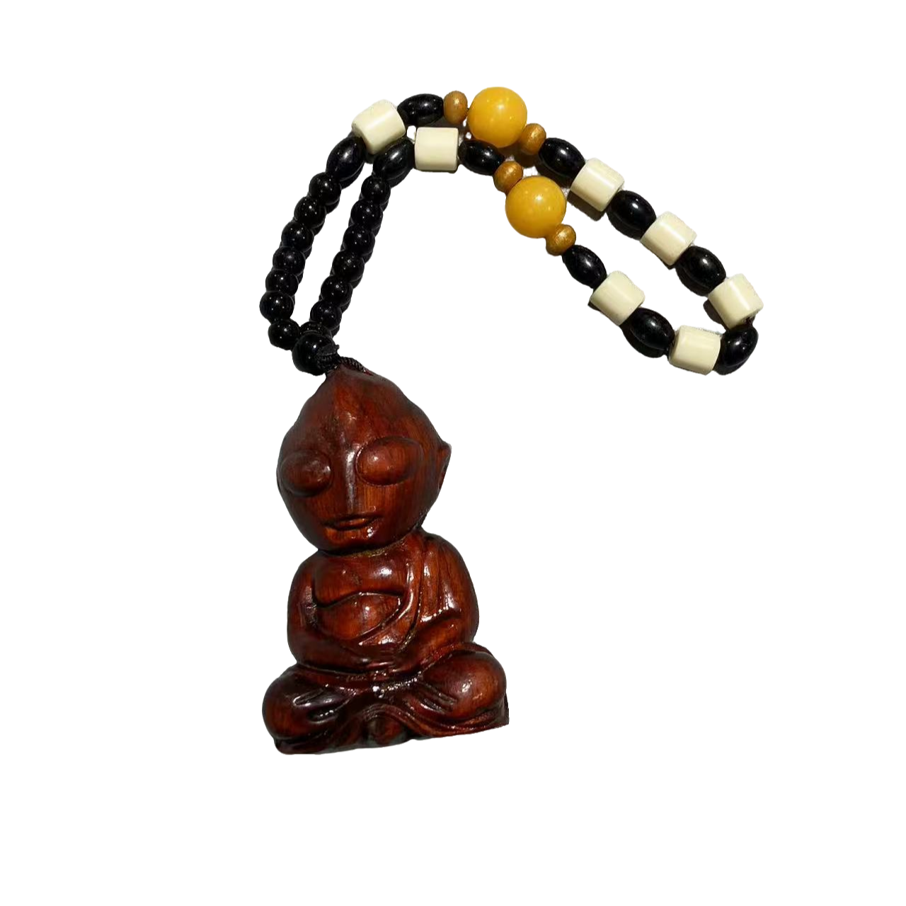 B120迪迦奥特曼手把件紫檀雕刻挂件单个（底色多样，发其一）