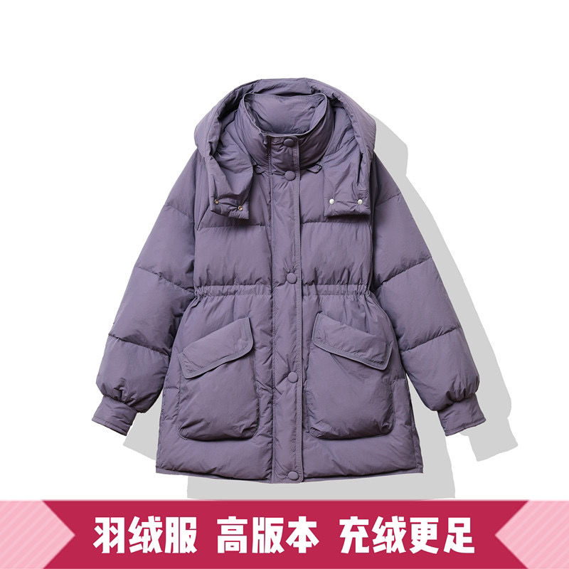 加厚秋冬休闲反季今年流行爆款羽绒服女2023冬季新款连帽中长服