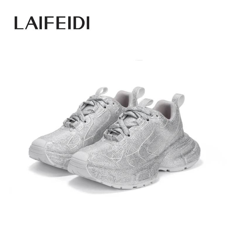 LaiFeiDi/莱菲迪2024夏季新品满钻增高水钻老爹鞋欧货女鞋058-2