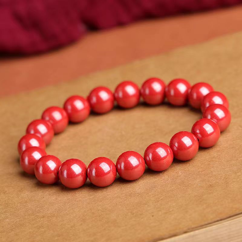 【美艺朱砂】高含量朱砂帝王砂手串本命年手链男女款