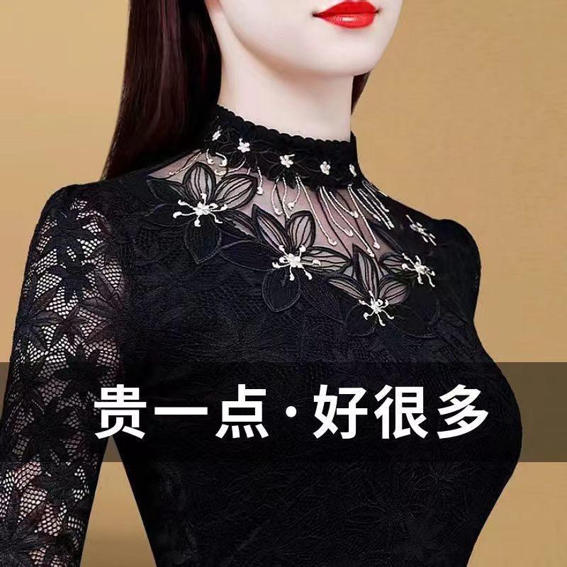 秋冬保暖内搭半高领打底衫女2023新款时尚洋气加绒小衫女修身显瘦