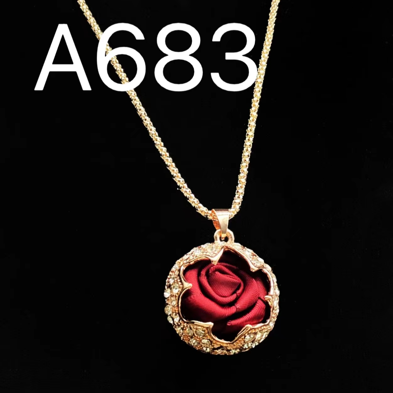 铜合金项链 铜合金项链A683玫瑰时尚项链