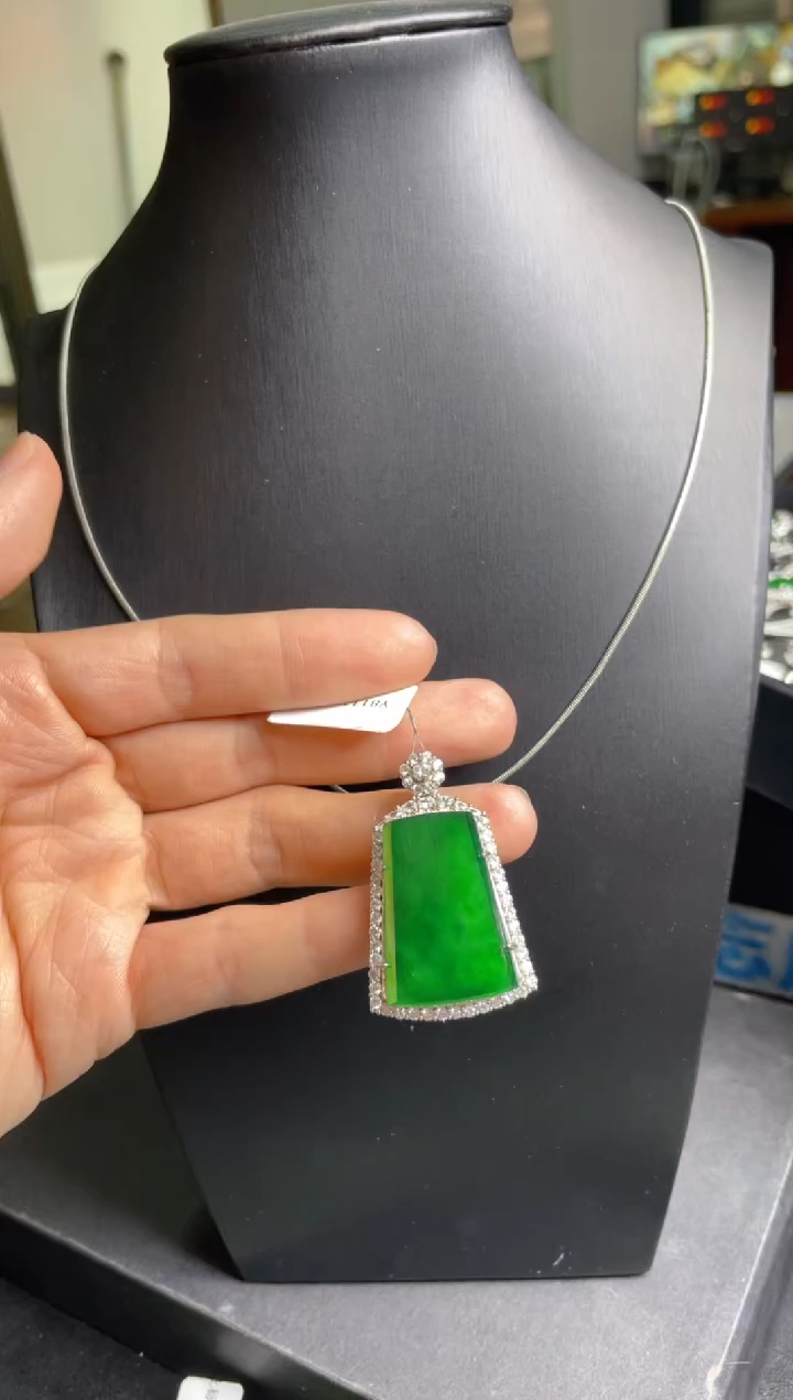 【闪购商品】翡翠吊坠银S925镶嵌吊坠