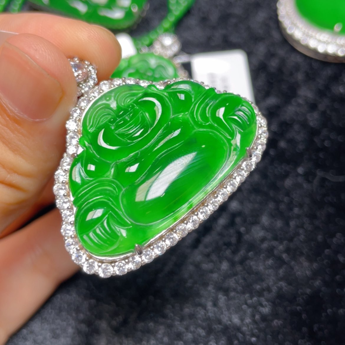 【闪购商品】翡翠吊坠银S925镶嵌