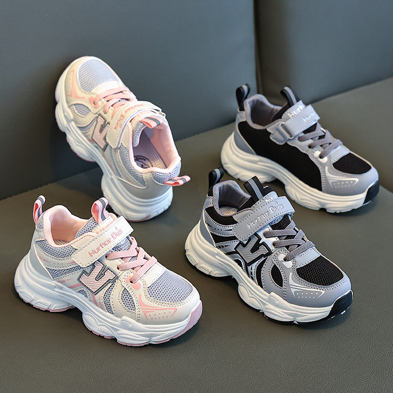 现货男童鞋子2025夏新款女童百搭老爹鞋透气ins软底儿童运动鞋